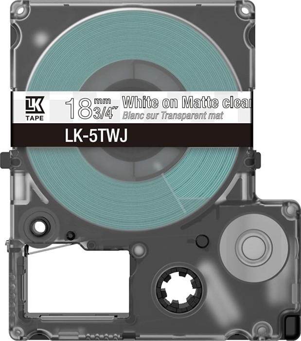 Epson LK-5TWJ Beschriftungsband, 18mm, weiß/transparent matt