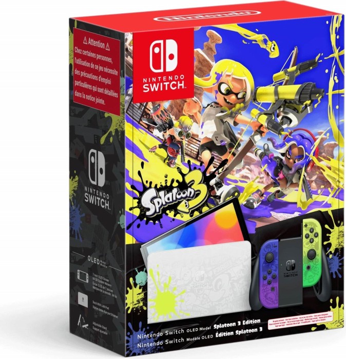 Nintendo switch OLED - Splatoon 3 Edition czarny/niebieski/&#380;ó&#322;ty
