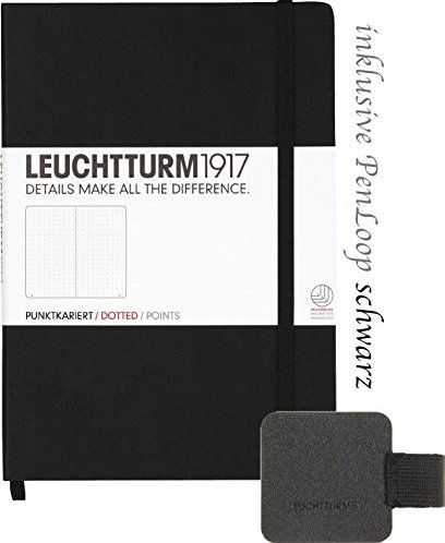 251 nummerierte Seiten Schwarz A5 Leuchtturm Notizbuch 1917 Medium Hardcover