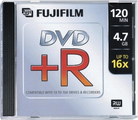Fujifilm DVD+R 4.7GB 16x, 1er Jewelcase