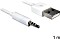 DeLOCK USB-A wtyczka [wtyczka]/wtyczka jack 3.5mm 4-Pin [wtyczka] kabel przejściówka, biały Vorschaubild