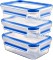 Emsa Clip&Close rechteckig Aufbewahrungsbehälter-Set, 3-tlg. blau (508570)