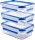 Emsa Clip&Close rechteckig Aufbewahrungsbehälter-Set, 3-tlg. blau (508570)