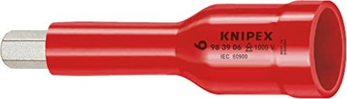 KNIPEX Steckschlüsseleinsätze für Innensechskantschrauben, mit Innenvierkant 3/8″ oder 1/2″