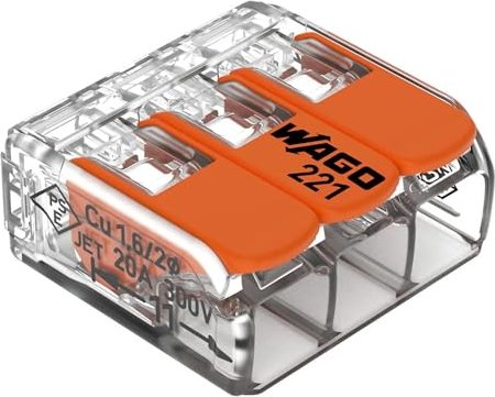Wago-Compact-Klemme 2 x 0,2-4qmm transparent