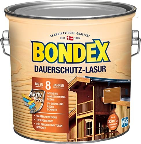 Bondex Dauerschutz-Lasur Holzschutzmittel, 2.5l