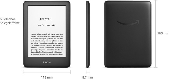 Amazon Kindle J9G29R 10. Gen czarny 8GB, bez reklam, Kids Edition zestaw niebieski