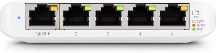 Ubiquiti UniFiSwitch Flex Mini Desktop Gigabit Smart Switch, 5x RJ-45, PoE PD (USW-FLEX-MINI)