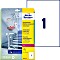 Avery-Zweckform Antimikrobielle etykiety A4, przeźroczysty, 10 arkuszy (L8011-10)