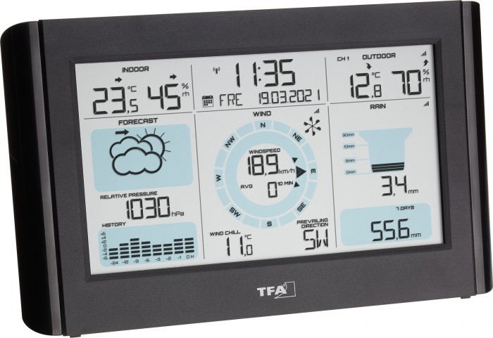 TFA Dostmann Weather Pro bezprzewodowa cyfrowa stacja pogody