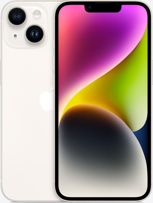 Apple iPhone 14 Smartphone 256 GB Polarlicht (MPW43ZD/A)