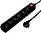 Hama Steckdosenleiste mit Schalter, 6-fach, Überspannungsschutz, 3m, schwarz (223156)