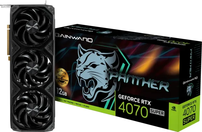 Gainward GeForce RTX 4070 SUPER Panther OC, 12GB GDDR6X, HDMI, 3x DP