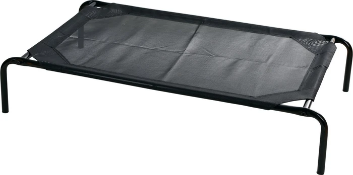 Kerbl Hundeliege Vacation, Schwarz, 130x80x20 Cm – Wetterbeständiges Hundebett Aus Metall & Polyester
