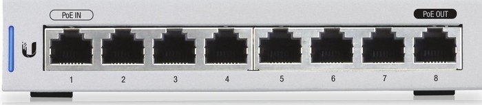 Ubiquiti UniFiSwitch 8 Desktop Gigabit Managed Switch, 8x RJ-45, PoE/PoE PD