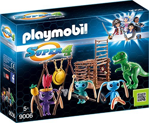 playmobil Super 4 - Alien-Krieger mit T-Rex-Falle