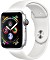 Apple Watch Series 4 (GPS) Aluminium 44mm silber mit Sportarmband weiß (MU6A2FD/A)