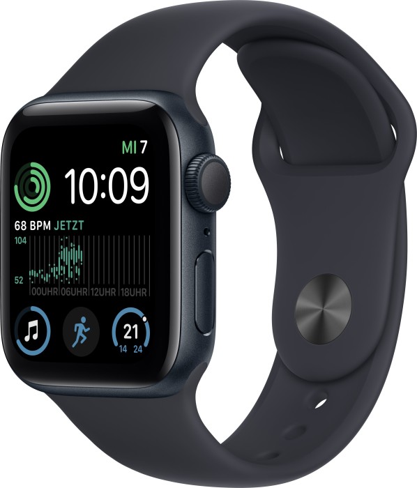 Apple Watch SE 2022 (GPS) 40mm Mitternacht mit Sportarmband Mitternacht