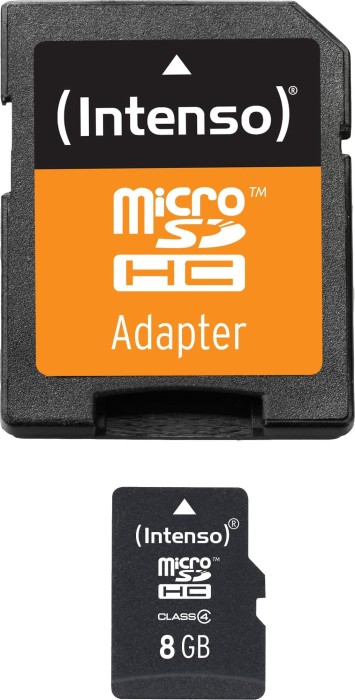 Intenso R21/W5 microSDHC 8GB Kit, Class 4