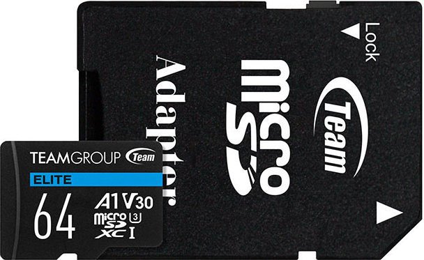 TeamGroup ELITE R90/W45 microSDXC 64GB Kit, UHS-I U3, A1, Class 10