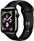 Apple Watch Series 4 (GPS + Cellular) Aluminium 44mm grau mit Sportarmband schwarz (MTVU2FD/A)