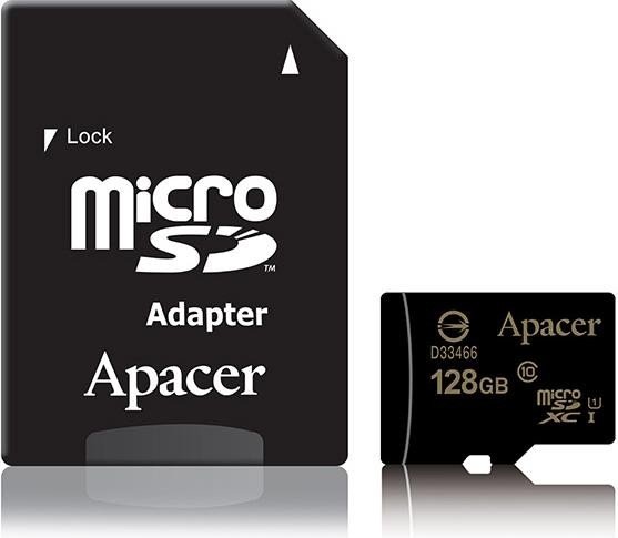 Apacer microSDXC 128GB Kit, UHS-I U1, Class 10