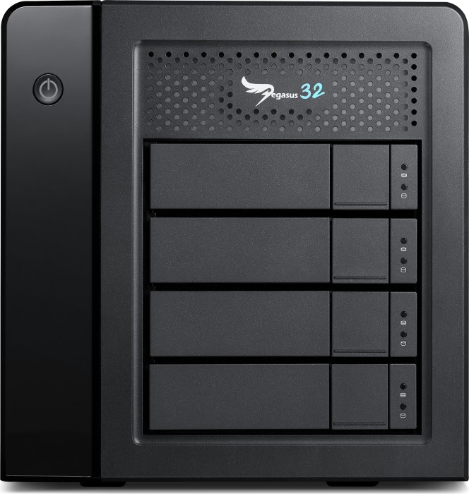 Promise Pegasus32 R4 – Festplatten-Array – 40 TB – 4 Schächte (SATA-600) – HDD 10 TB x 4 – Thunderbolt 3, USB 3.2 Gen 2 (extern)