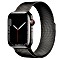 Apple Watch Series 7 (GPS + Cellular) 45mm Edelstahl graphit mit Milanaise-Armband graphit (MKL33FD)