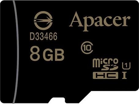 Apacer microSDHC 8GB Kit, UHS-I U1, Class 10