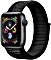 Apple Watch Series 4 (GPS) Aluminium 40mm grau mit Sport Loop schwarz (MU672FD/A)