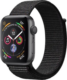 Apple Watch Series 4 (GPS) Aluminium 44mm grau mit Sport Loop schwarz
