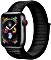 Apple Watch Series 4 (GPS + Cellular) Aluminium 40mm grau mit Sport Loop schwarz (MTVF2FD/A)
