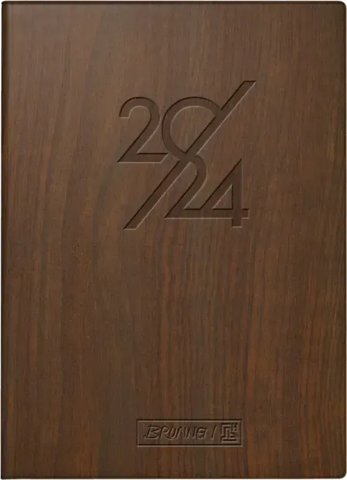 Brunnen Taschenkalender model 731 kalendarz tygodniowy 100x140mm 2024, brązowy