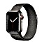 Apple Watch Series 7 (GPS + Cellular) 41mm Edelstahl graphit mit Milanaise-Armband graphit (MKJ23FD)