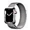 Apple Watch Series 7 (GPS + Cellular) 41mm Edelstahl silber mit Milanaise-Armband silber (MKHX3FD)