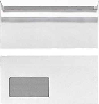 Herlitz Briefumschlag weiß, 110x220mm, 75g/m², 100 Stück