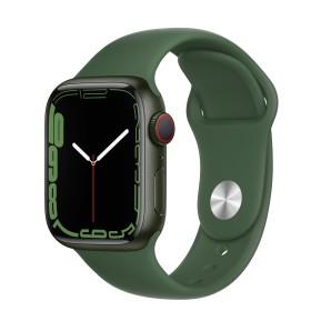 Bild Apple Watch Series 7 (GPS) 41mm Aluminium grün mit Sportarmband Klee (MKN03FD)
