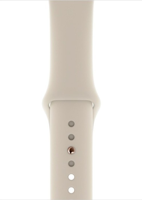 Apple Watch Series 4 (GPS + Cellular) Edelstahl 44mm gold mit Sportarmband steingrau