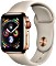 Apple Watch Series 4 (GPS + Cellular) Edelstahl 40mm gold mit Sportarmband steingrau (MTVN2FD/A)