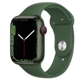 Bild Apple Watch Series 7 (GPS) 45mm Aluminium grün mit Sportarmband Klee (MKN73FD)
