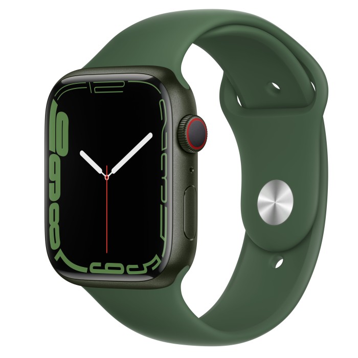 Apple Watch Series 7 (GPS) 45mm Aluminium grün mit Sportarmband Klee