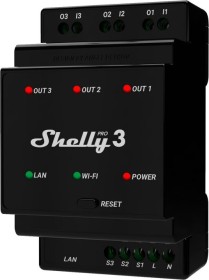 Shelly Pro 3, DIN-Schienen-Schaltmodul, 3-Kanal, Schaltaktor