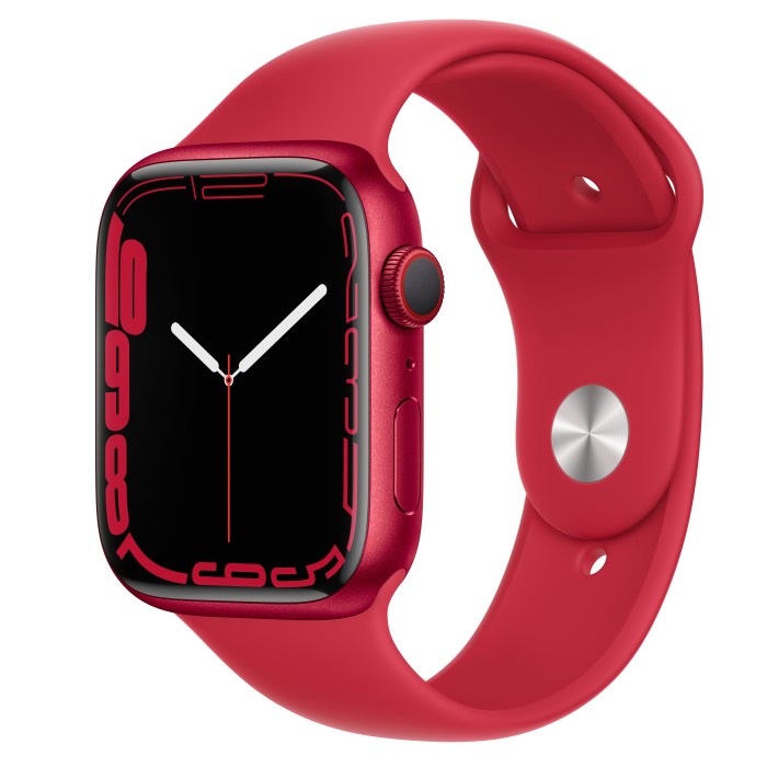 Apple Watch Series 7 (GPS) 45mm Aluminium PRODUCT(RED) mit Sportarmband PRODUCT(RED)
