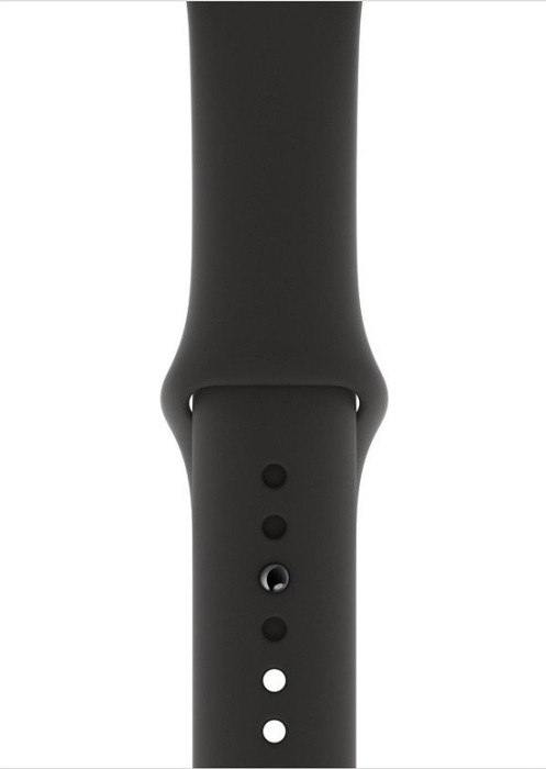 Apple Watch Series 4 (GPS + Cellular) Edelstahl 44mm schwarz mit Sportarmband schwarz
