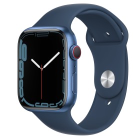 Apple Watch Series 7 (GPS) 45mm Aluminium blau mit Sportarmband abyssblau