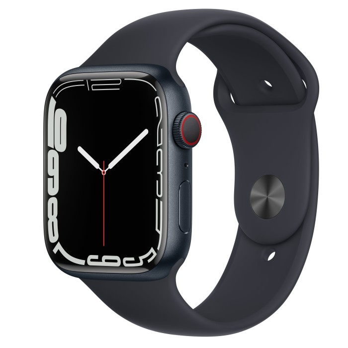 Bild von Apple Watch Series 7 (GPS) 45mm Aluminium Mitternacht mit Sportarmband Mitternacht (MKN53FD)