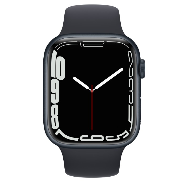 Apple Watch Series 7 (GPS) 45mm Aluminium Mitternacht mit Sportarmband Mitternacht