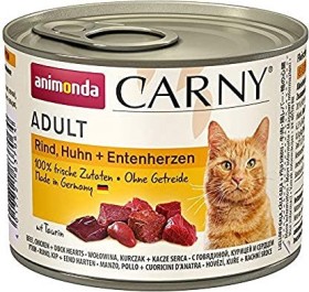animonda Carny Adult Rind, Huhn und Entenherzen 1.2kg (6x200g)