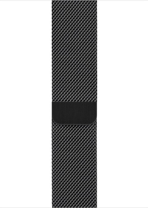 Apple Watch Series 4 (GPS + Cellular) Edelstahl 44mm schwarz mit Milanaise-Armband schwarz