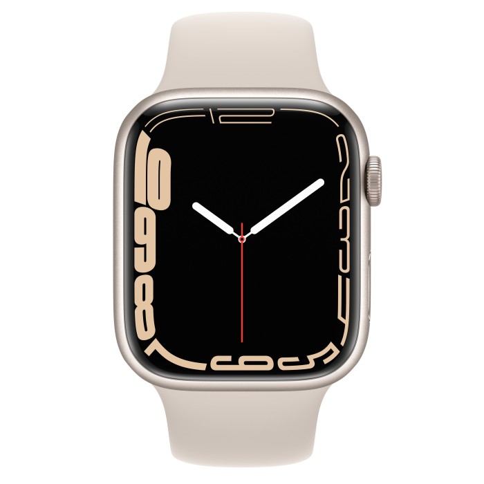 Apple Watch Series 7 (GPS) 45mm Aluminium Polarstern mit Sportarmband Polarstern